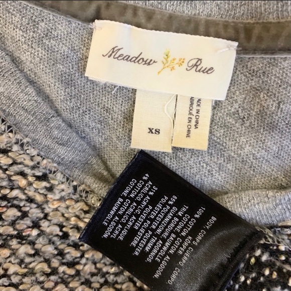 SOLD-Anthropologie Loop Knit Mixed Media Top - Picture 9 of 9